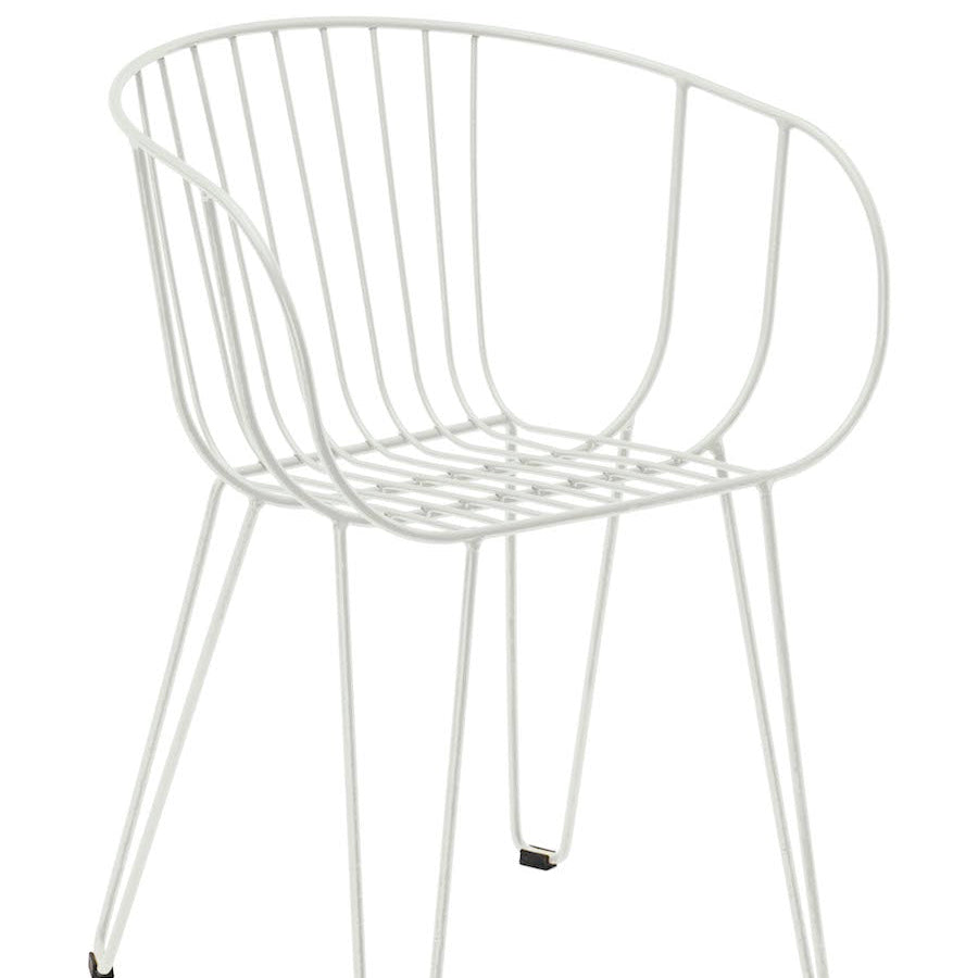Isimar Olivo Arm Chair in Pebble Grey, galvanized steel outdoor chair, Spanish design since 1925