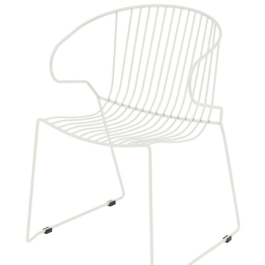 Isimar Bolonia Arm Chair in Pebble Grey, galvanized steel outdoor chair, Spanish design since 1925
