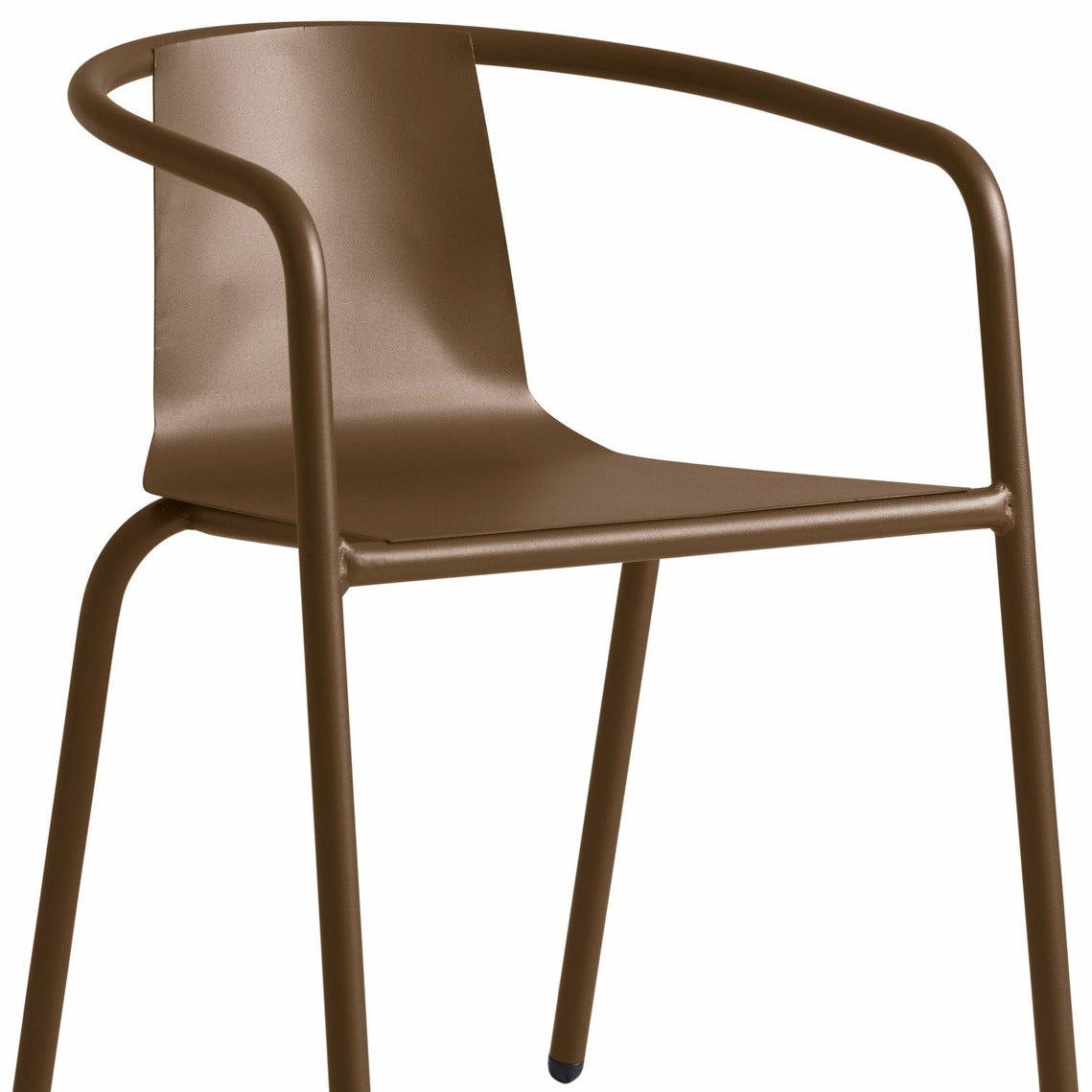 Isimar Cadiz Arm Chair in Chocolate Brown, galvanized steel outdoor chair, Spanish design since 1925