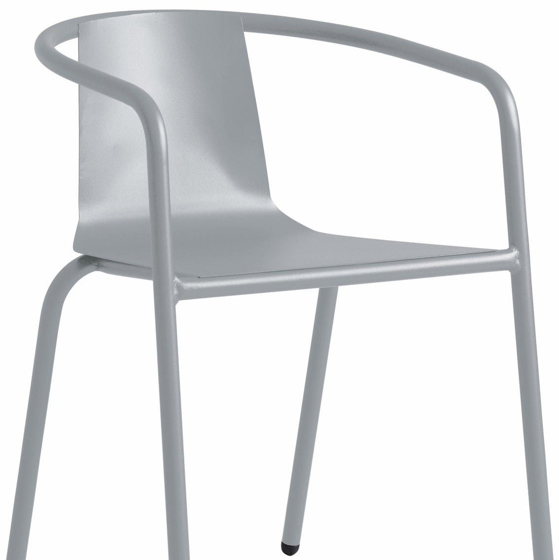 Isimar Cadiz Arm Chair in White Aluminium, galvanized steel outdoor chair, Spanish design since 1925