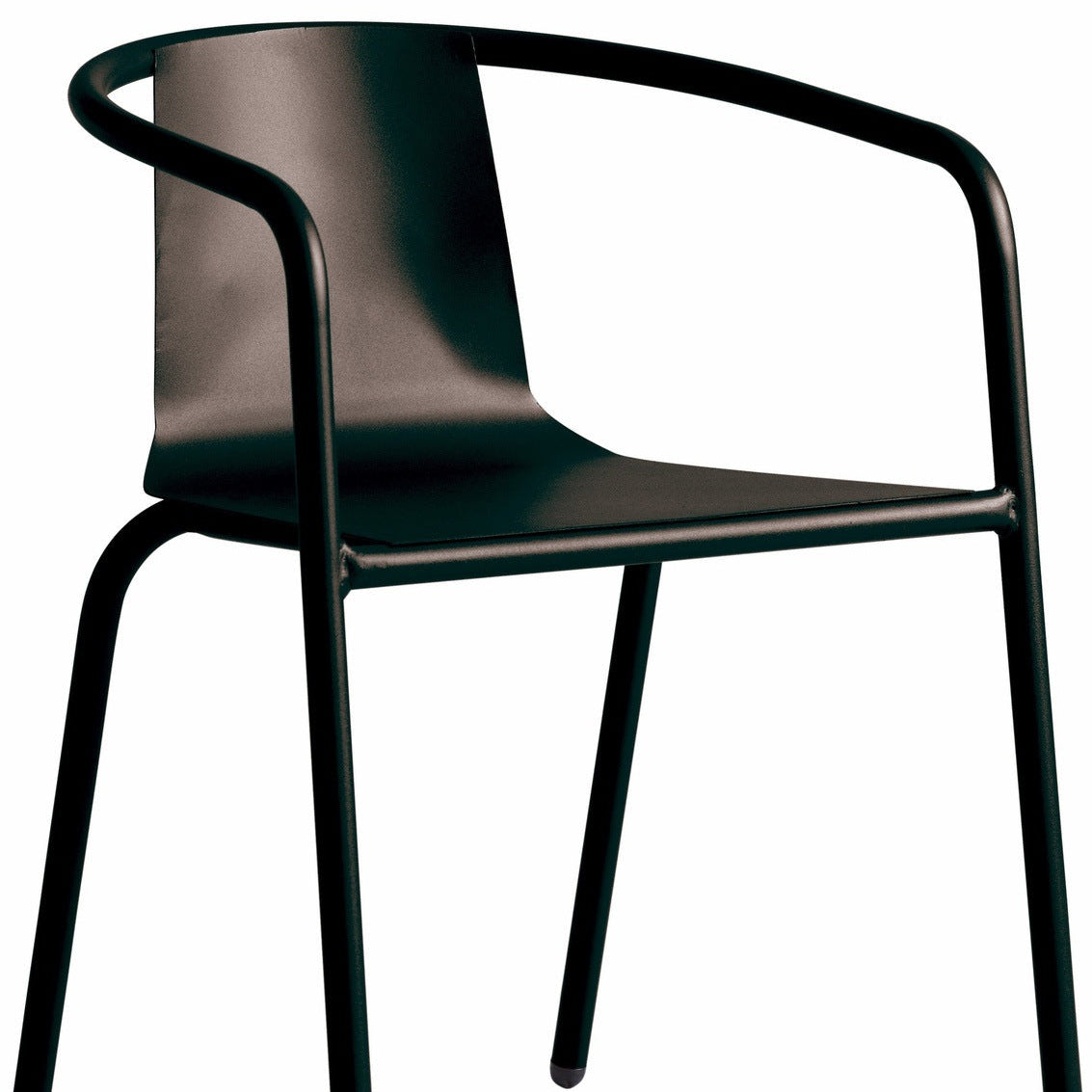 Isimar Cadiz Arm Chair in Graphite Black, galvanized steel outdoor chair, Spanish design since 1925