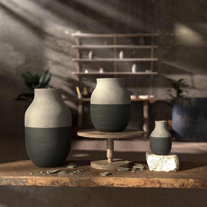 Kähler Omaggio Circulare stoneware vase, a handmade Danish ceramic design piece from a house working since 1839.