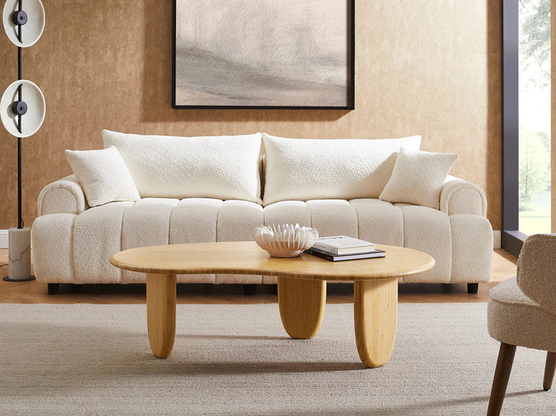 Eco-friendly sustainable wooden furniture designed with recycled materials, combining modern style with environmentally conscious craftsmanship