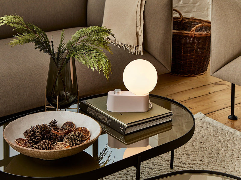 Tala Alumina table lamp in blossom, energy-efficient LED lighting