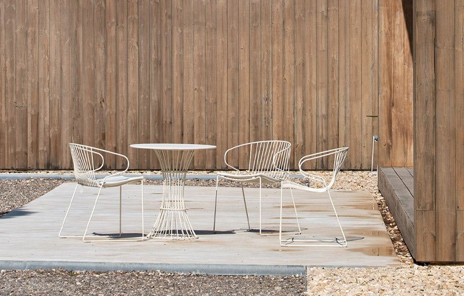 ISIMAR Bolonia wire outdoor chairs, carbon-negative Spanish design
