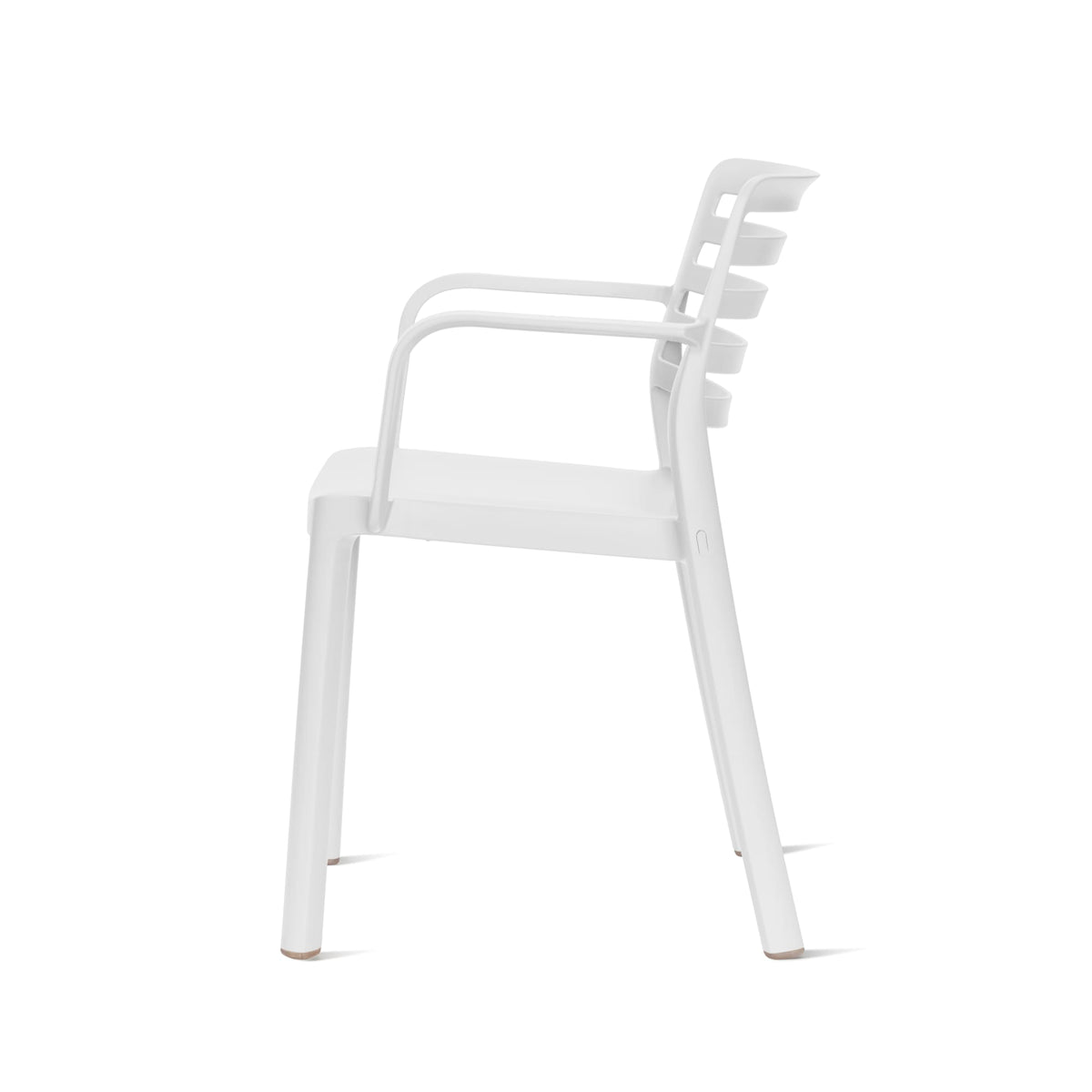 Garbar Wind Armchair in White, side view