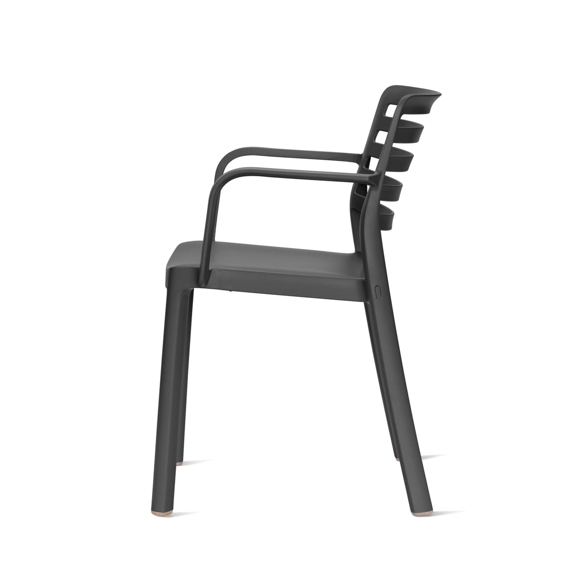 Garbar Wind Armchair in Dark Grey, side view