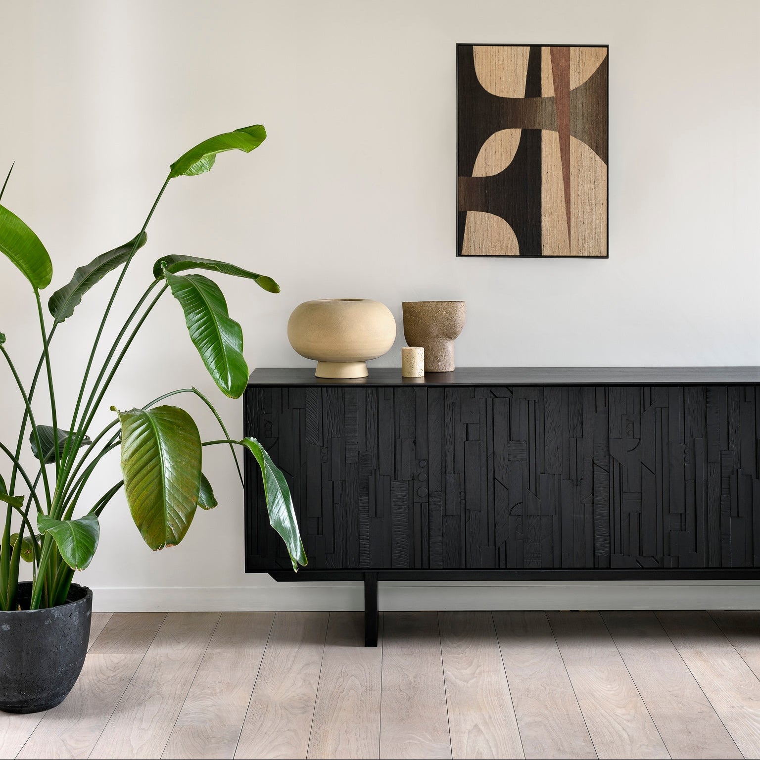 Ethnicraft Mosaic Sideboard in teak, FSC-certified solid teak