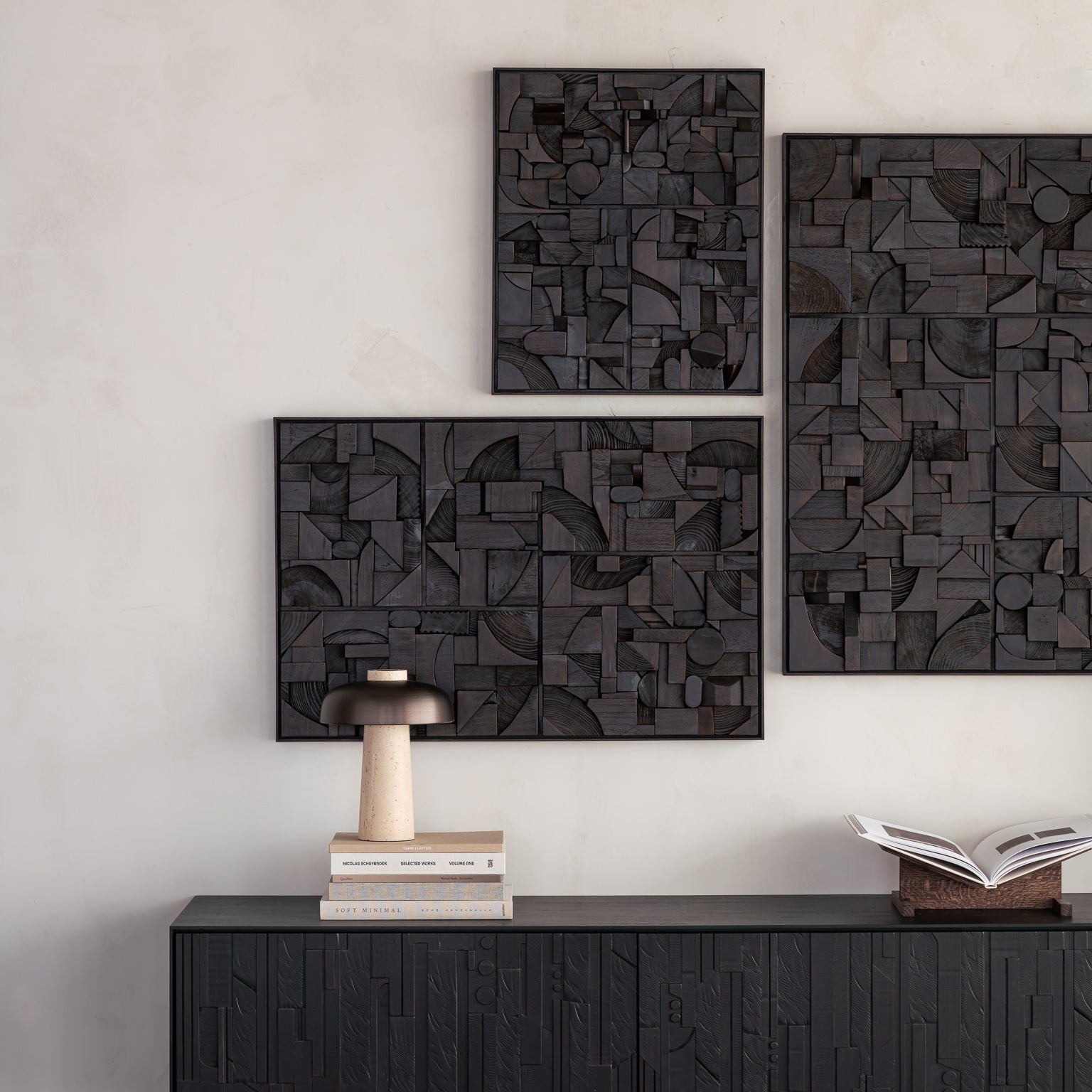 Ethnicraft Bricks Wall Art, FSC-certified solid wood furniture by Belgian brand