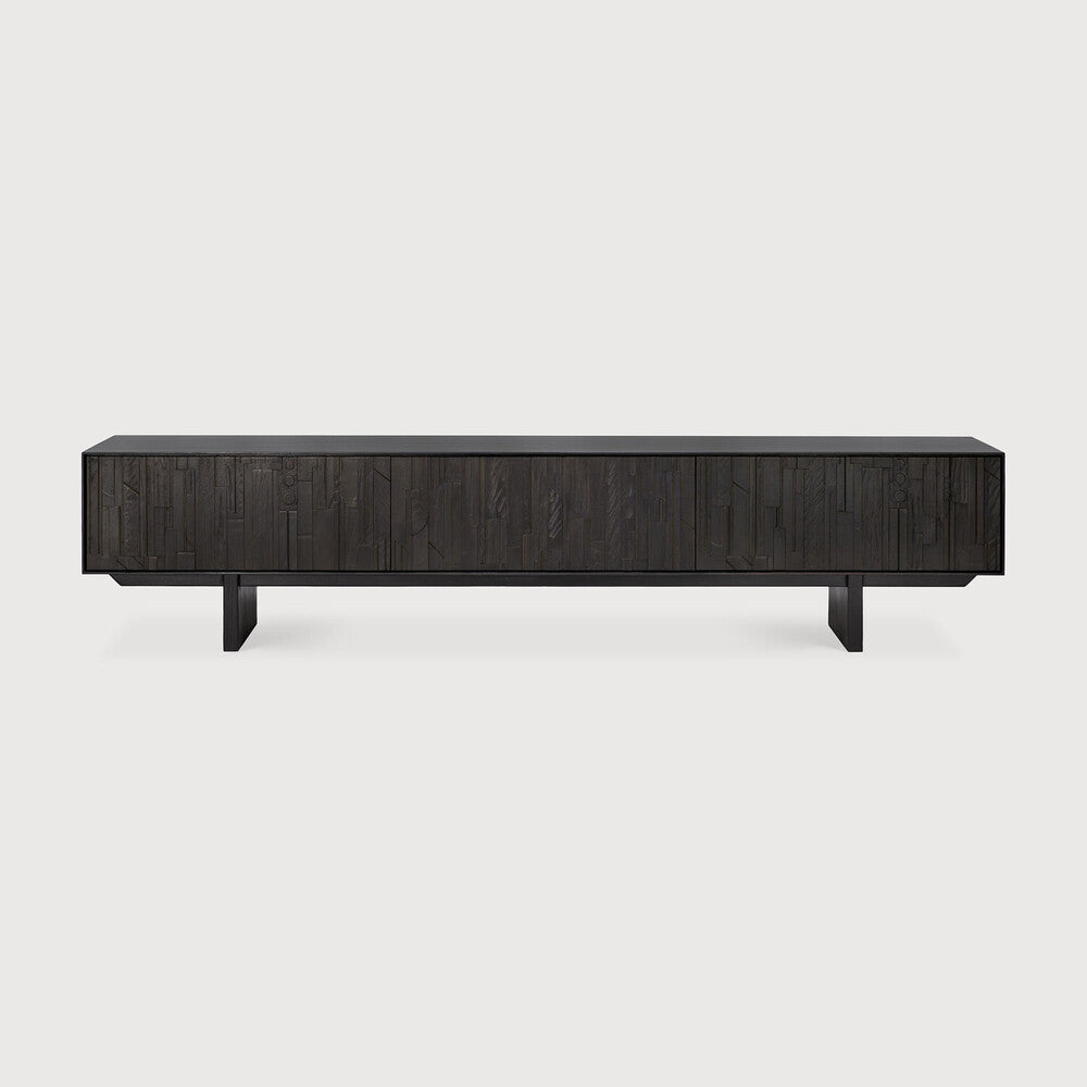 Ethnicraft Mosaic TV Cupboard, FSC-certified solid wood furniture by Belgian brand