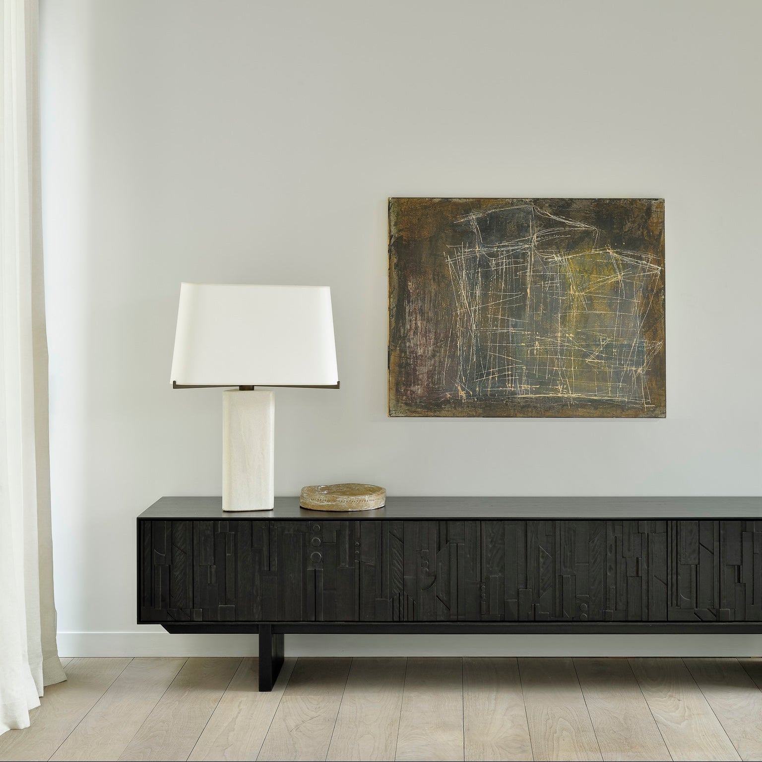 Ethnicraft Mosaic TV Cupboard, FSC-certified solid wood furniture by Belgian brand