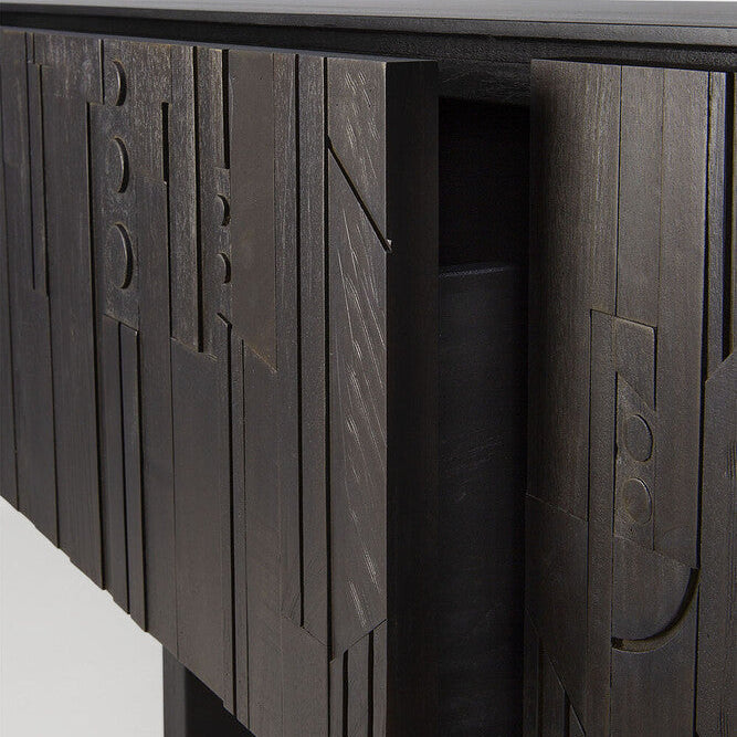 Ethnicraft Mosaic TV Cupboard, FSC-certified solid wood furniture by Belgian brand