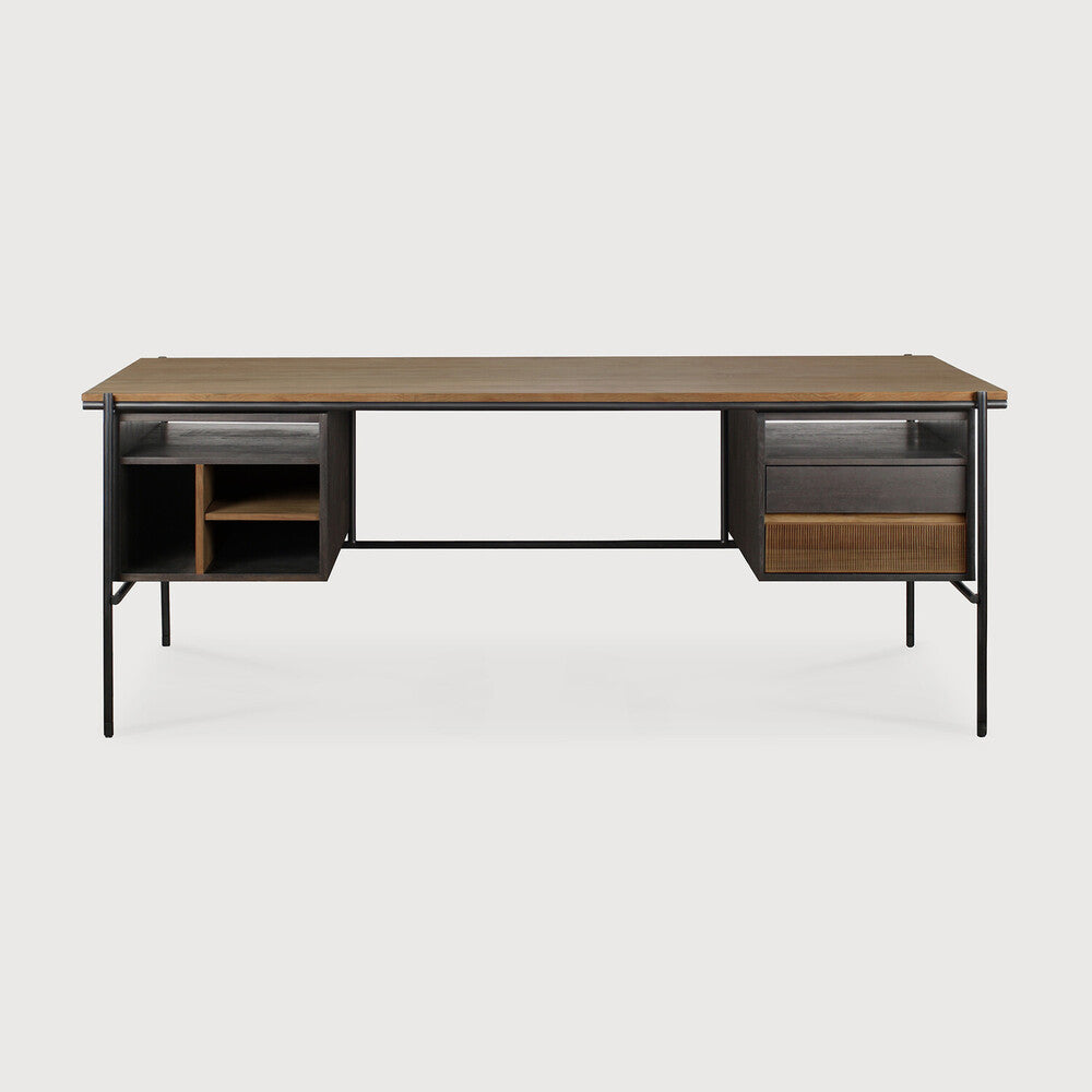 Ethnicraft Oscar Desk, FSC-certified solid wood furniture by Belgian brand