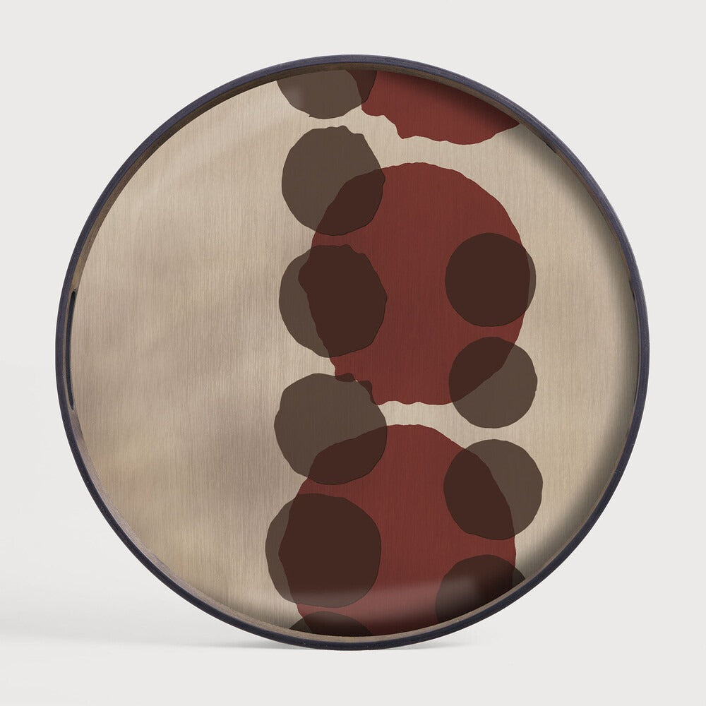 Ethnicraft Layered Dots Tray, FSC-certified solid wood furniture by Belgian brand
