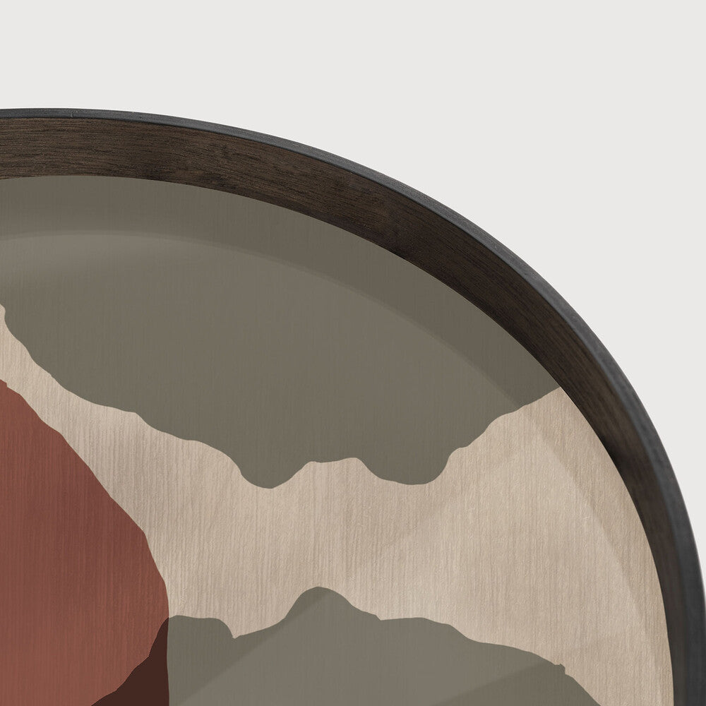 Ethnicraft Overlapping Dots Tray, FSC-certified solid wood furniture by Belgian brand