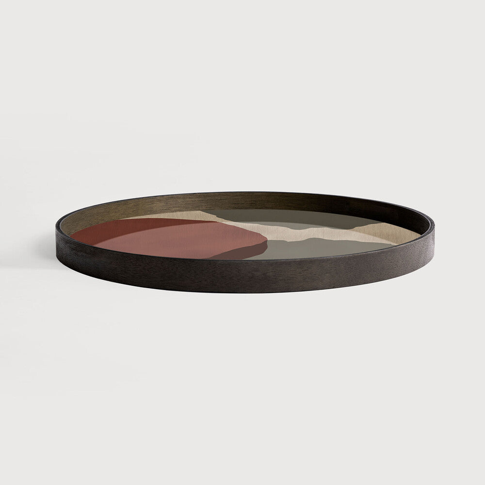 Ethnicraft Overlapping Dots Tray, FSC-certified solid wood furniture by Belgian brand