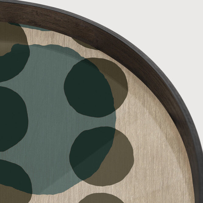 Ethnicraft Layered Dots Tray, FSC-certified solid wood furniture by Belgian brand