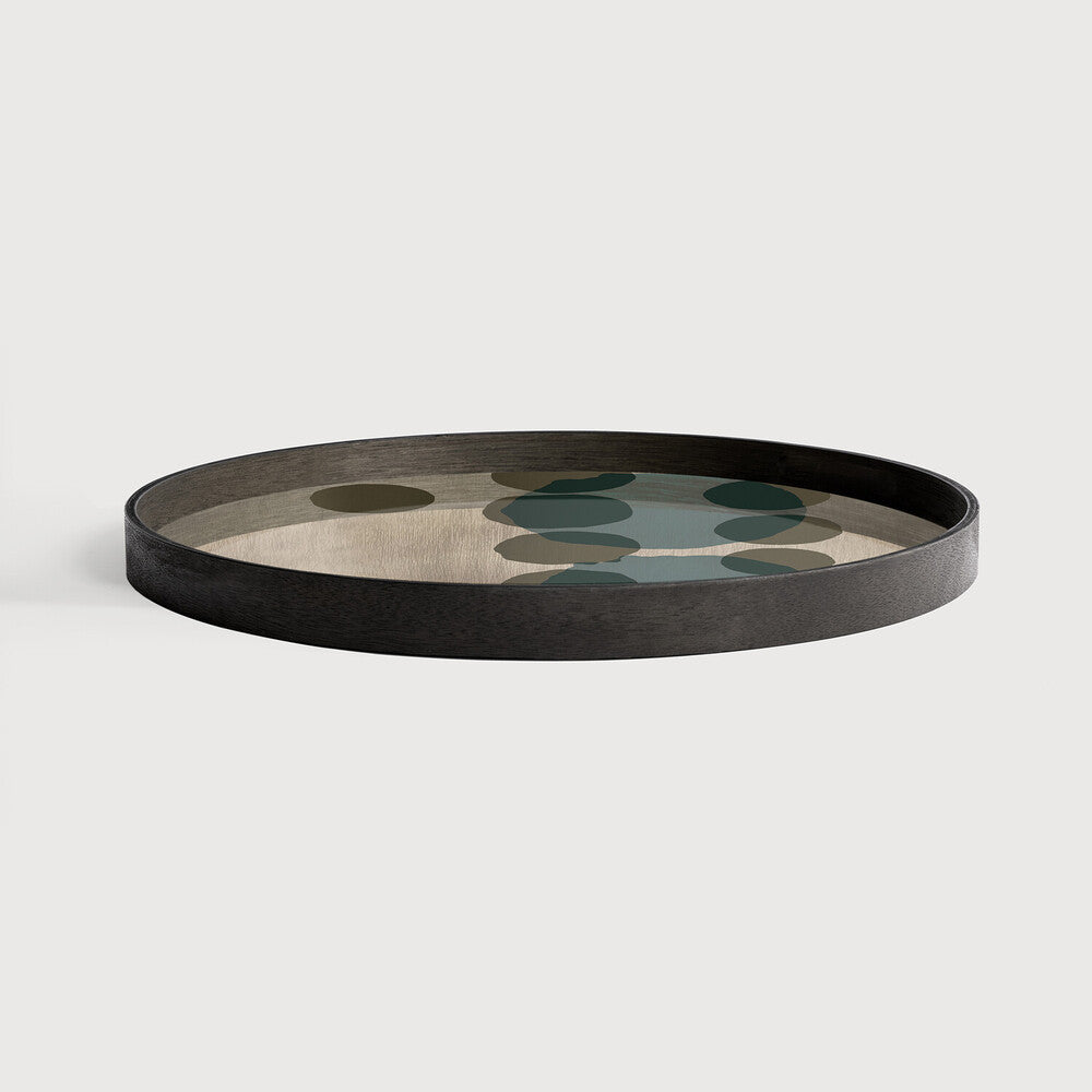 Ethnicraft Layered Dots Tray, FSC-certified solid wood furniture by Belgian brand