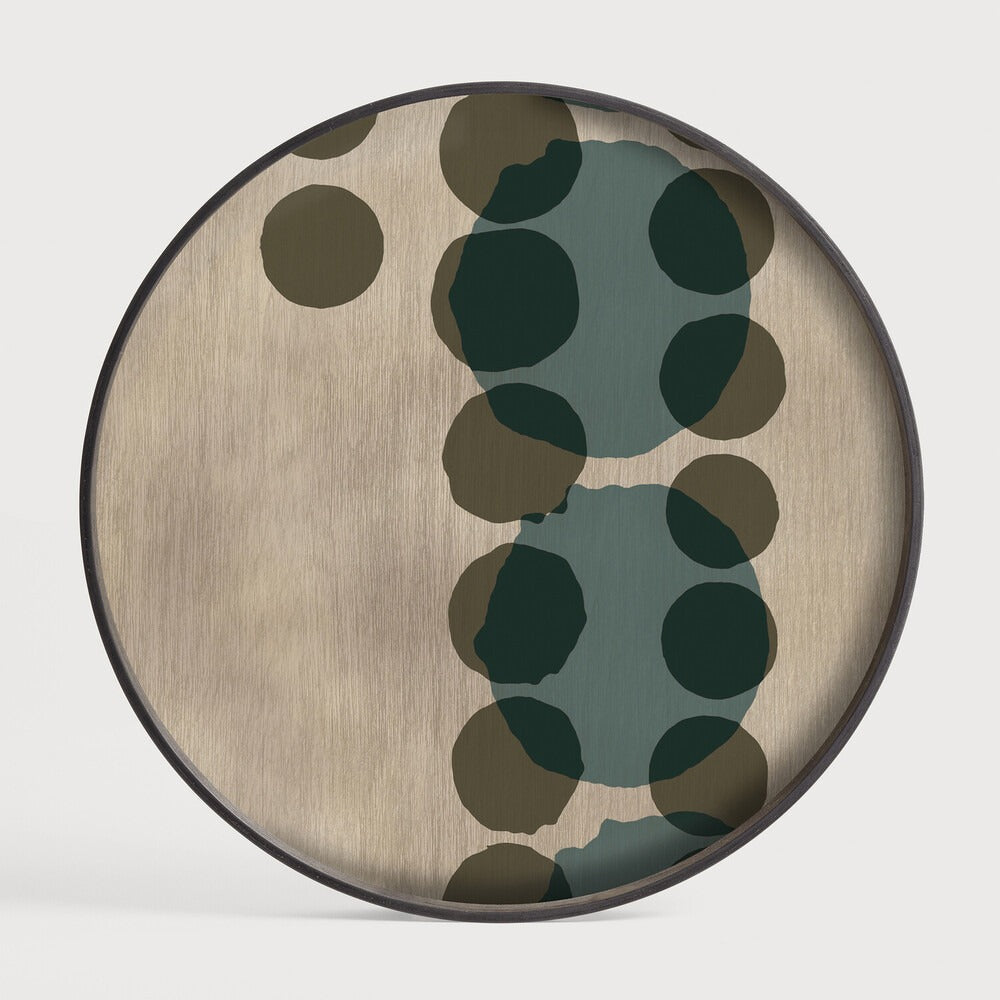 Ethnicraft Layered Dots Tray, FSC-certified solid wood furniture by Belgian brand