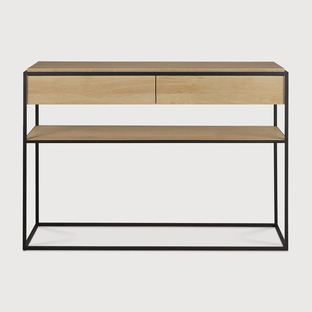 Ethnicraft Monolit Console, FSC-certified solid wood furniture by Belgian brand