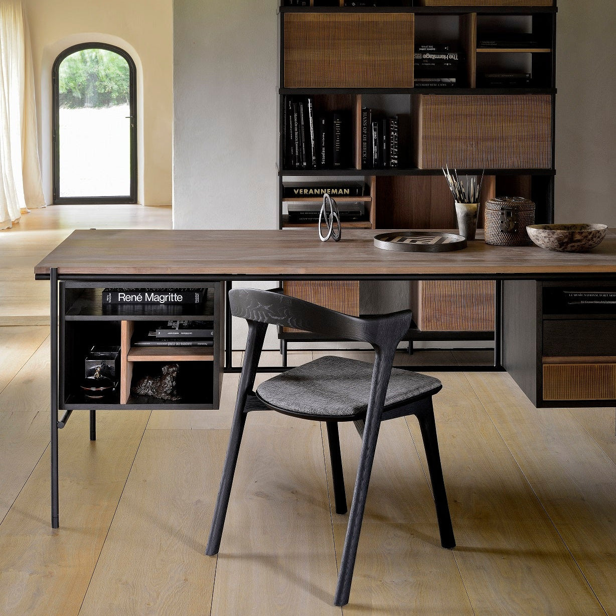 Ethnicraft Oscar Desk, FSC-certified solid wood furniture by Belgian brand