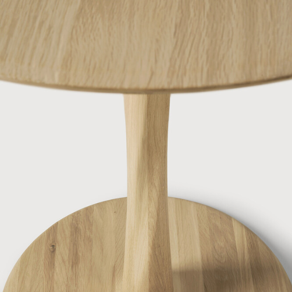 Ethnicraft Torsion Round Dining Table, FSC-certified solid wood furniture by Belgian brand