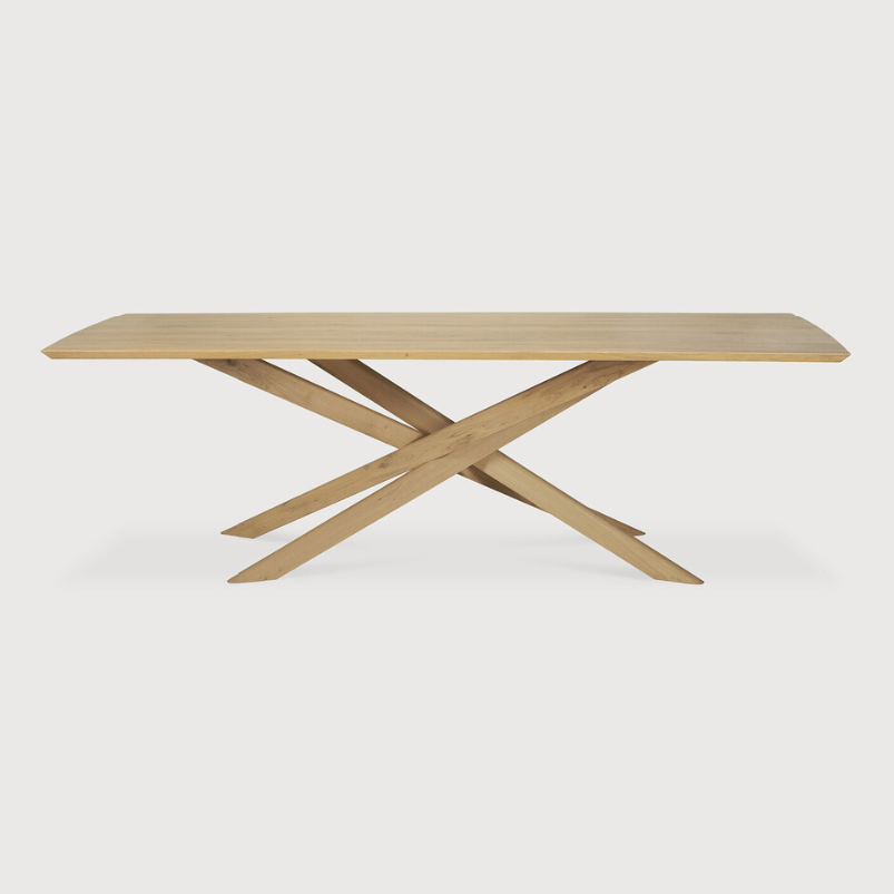 Ethnicraft Mikado Dining Table, FSC-certified solid wood furniture by Belgian brand