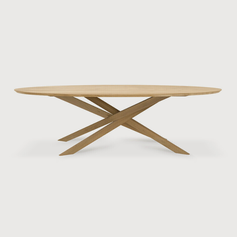 Ethnicraft Mikado Dining Table, FSC-certified solid wood furniture by Belgian brand