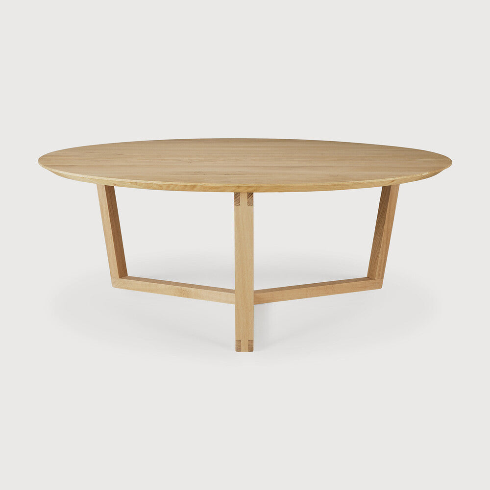 Ethnicraft Tripod Coffee Table, FSC-certified solid wood furniture by Belgian brand