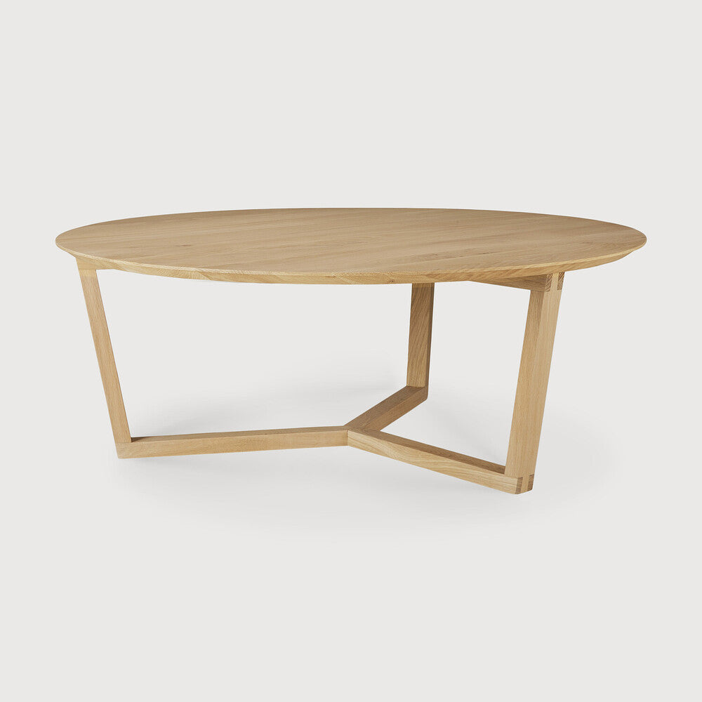 Ethnicraft Tripod Coffee Table, FSC-certified solid wood furniture by Belgian brand