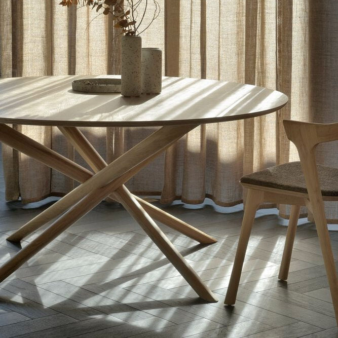 Ethnicraft Mikado Dining Table, FSC-certified solid wood furniture by Belgian brand