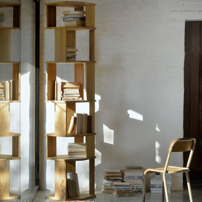 Ethnicraft Stairs Column styled in an interior setting