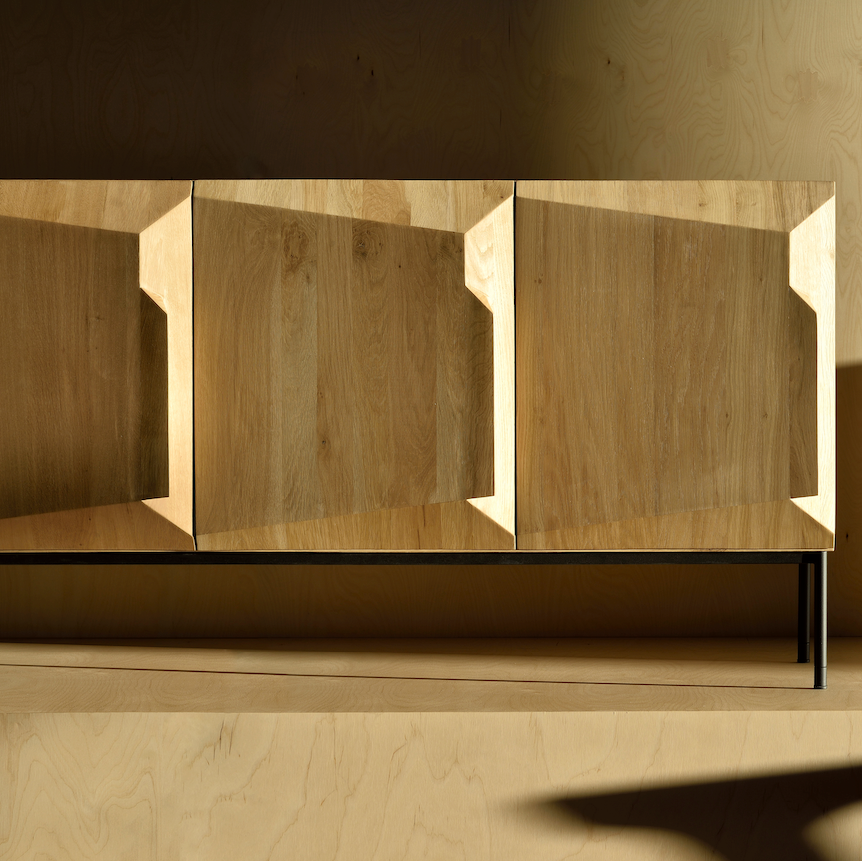 Ethnicraft Stairs Sideboard styled in an interior setting