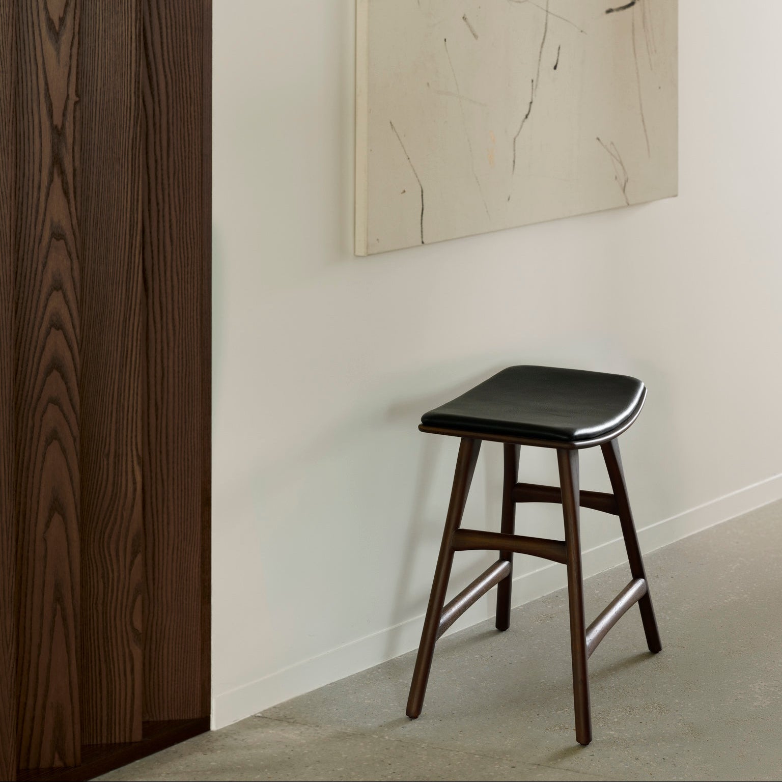 Ethnicraft Osso Stool in teak, FSC-certified solid teak