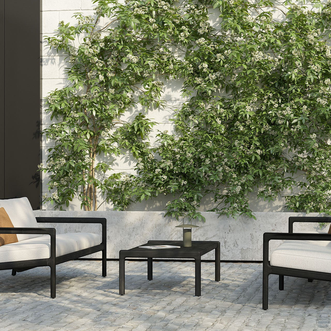 Ethnicraft Jack Outdoor Coffee Table, FSC-certified solid wood furniture by Belgian brand