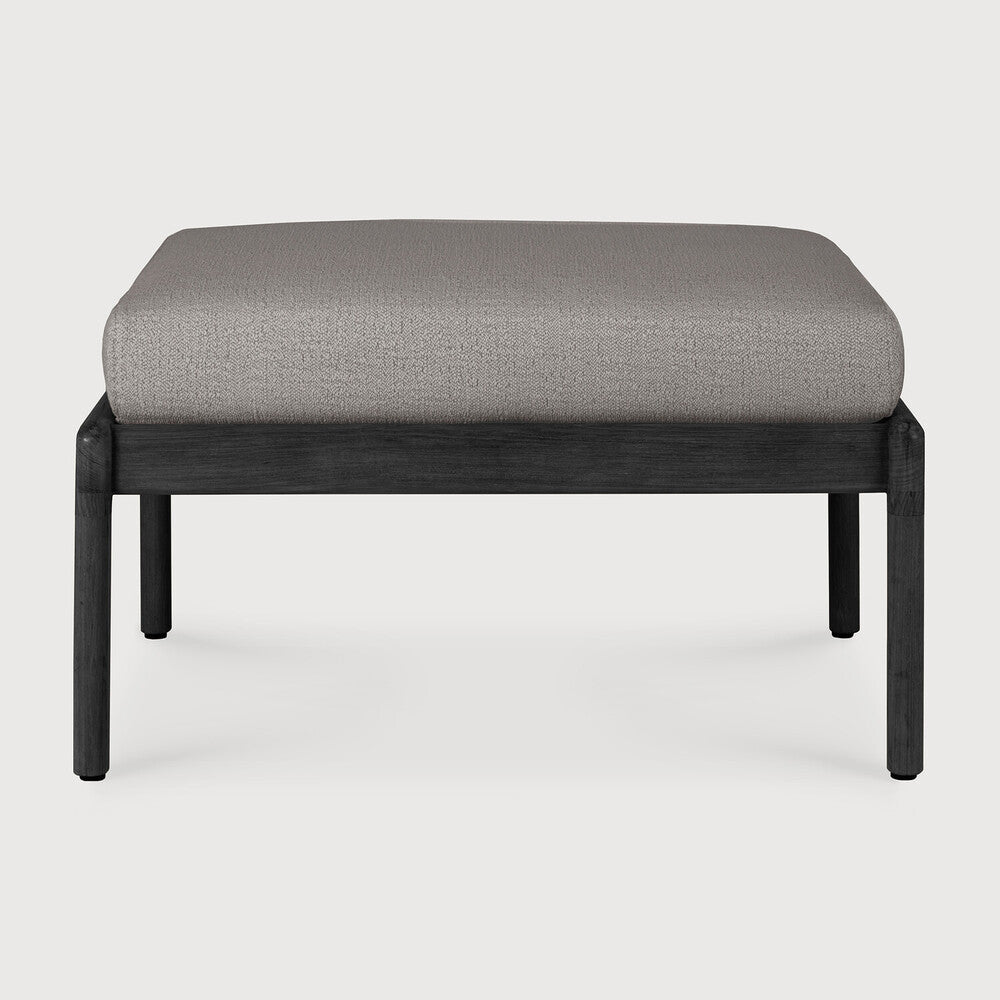 Ethnicraft Jack Outdoor Footstool with FSC-certified solid wood frame, Belgian design