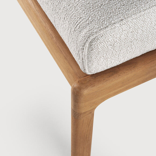 Ethnicraft Jack Outdoor Footstool with FSC-certified solid wood frame, Belgian design