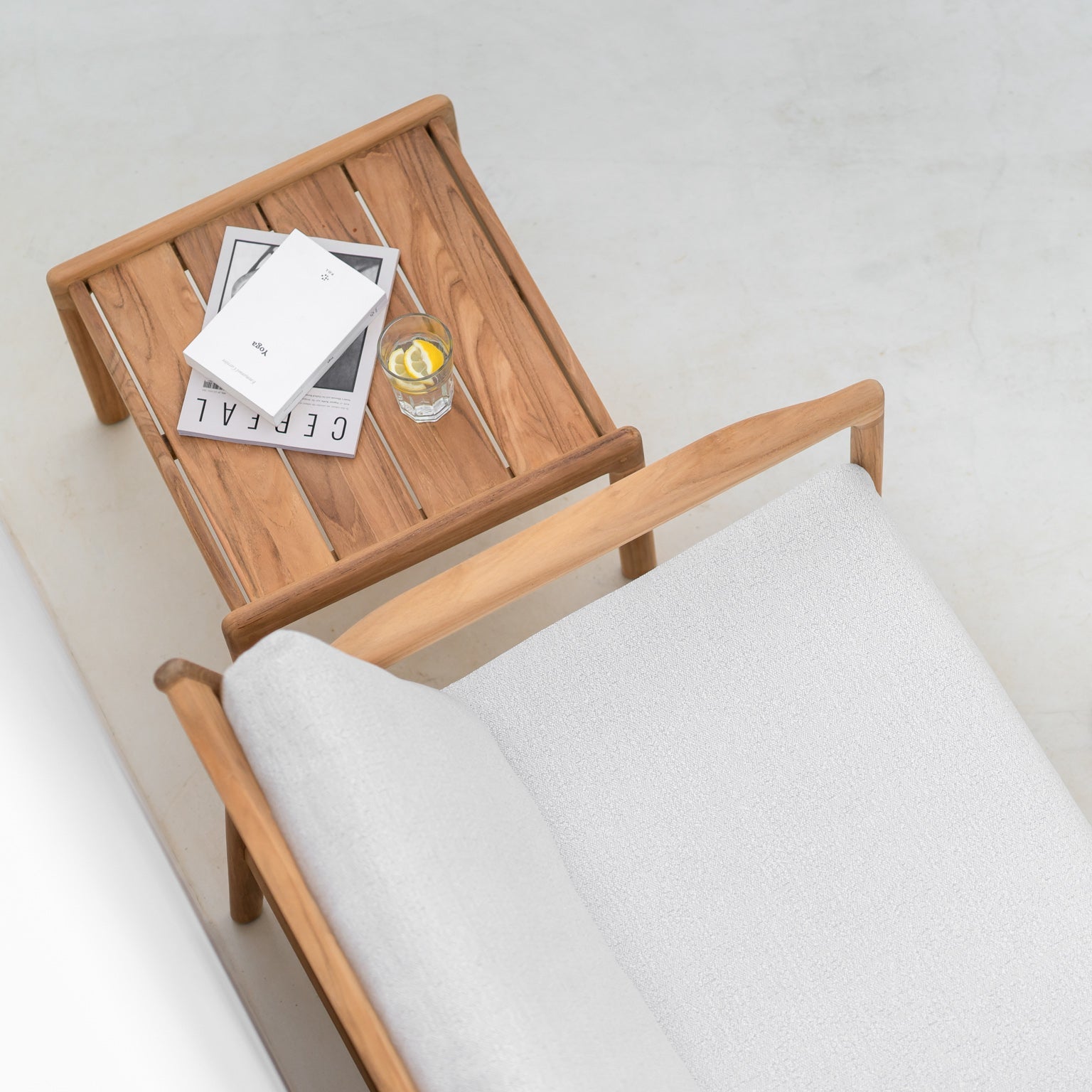 Ethnicraft Jack Outdoor Side Table in teak, FSC-certified solid teak