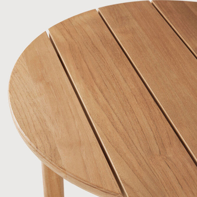 Ethnicraft Quatro Outdoor Side Table, FSC-certified solid wood furniture by Belgian brand