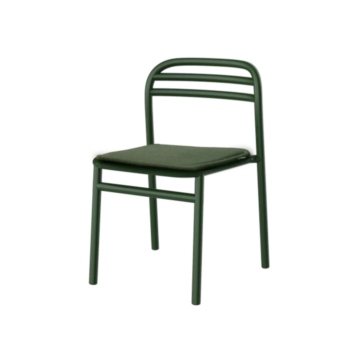 Cane-line Bliss Side Chair in Dark Green with Green cushion, aluminum