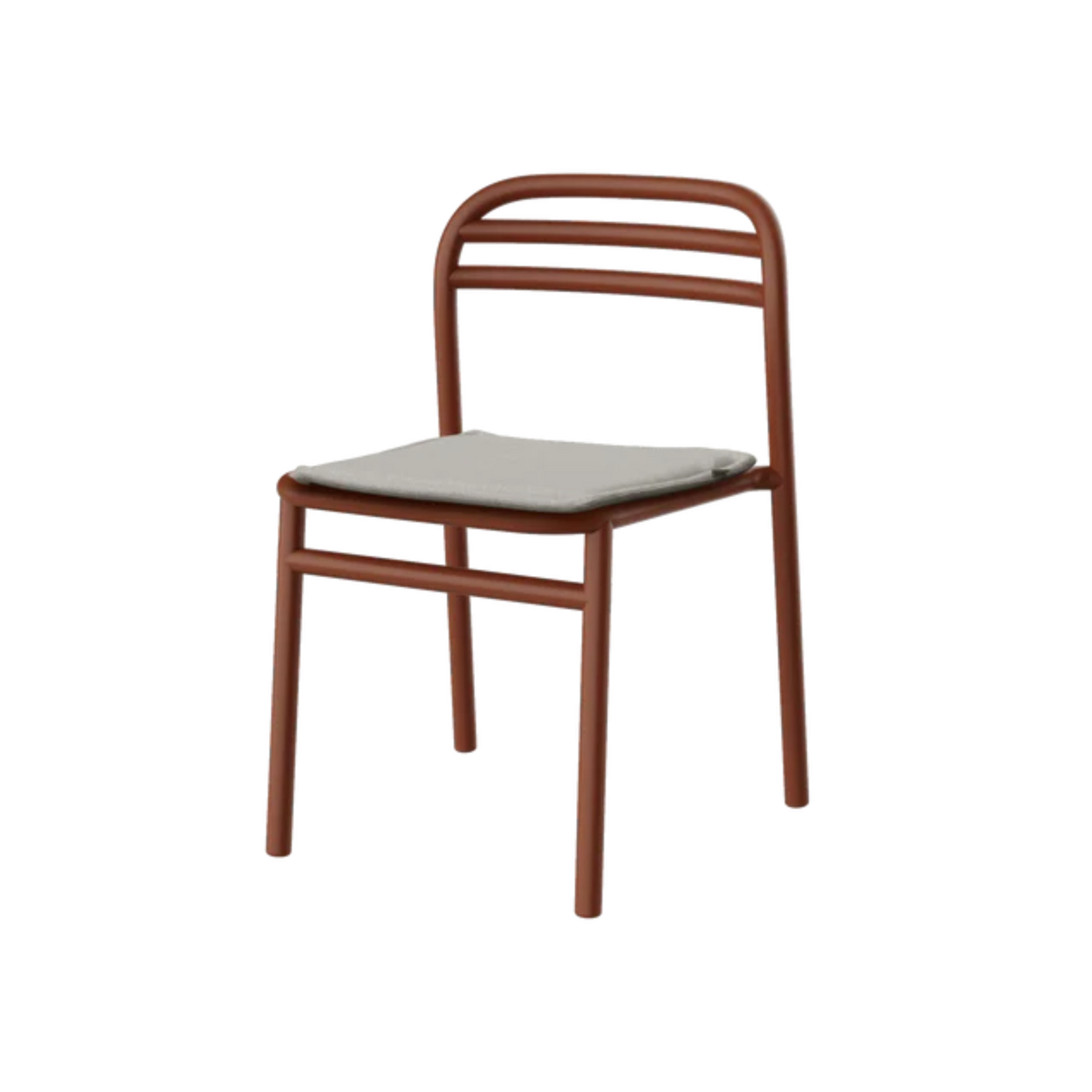Cane-line Bliss Side Chair in Desert Red with Sand cushion, aluminum