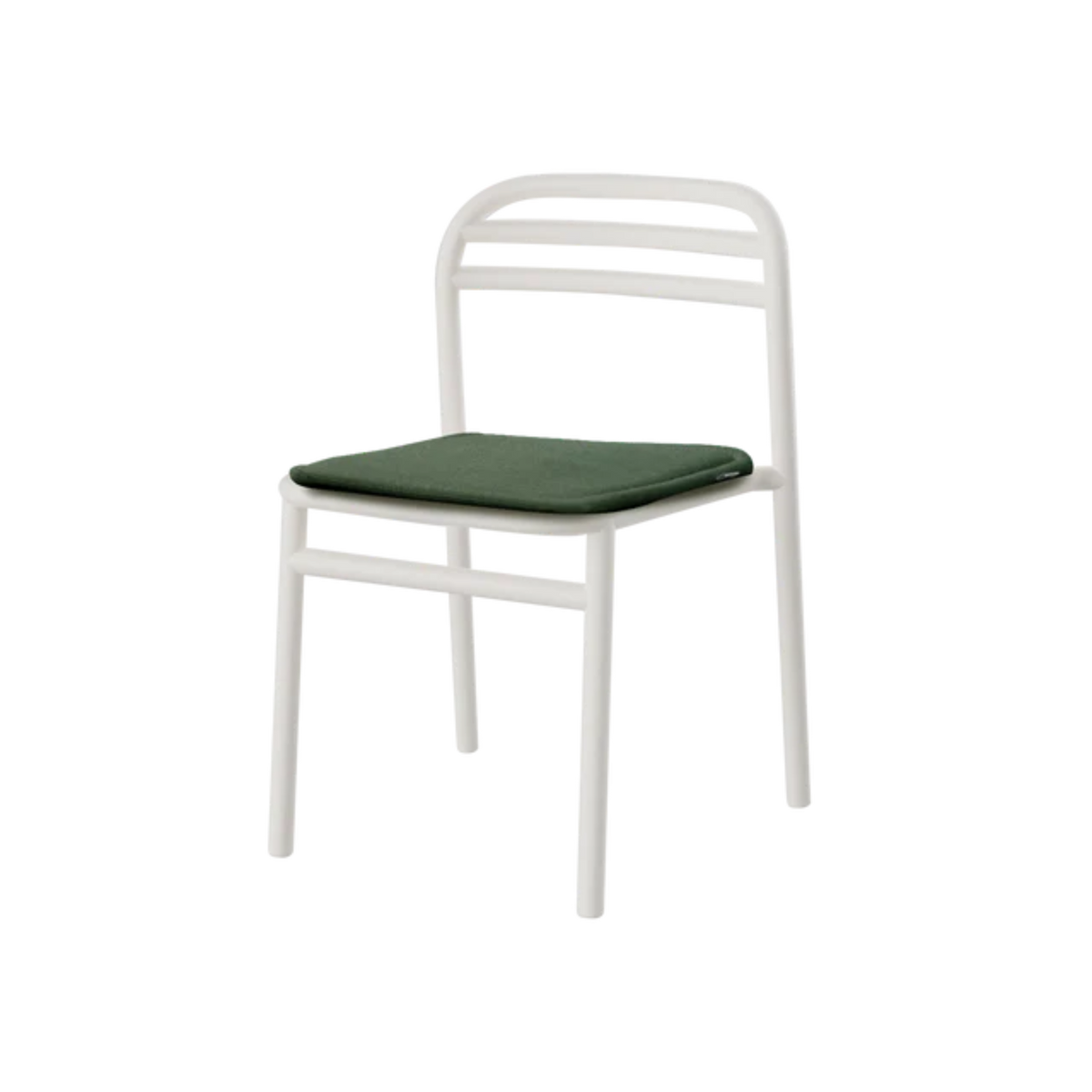 Cane-line Bliss Side Chair in Sand with Green cushion, aluminum