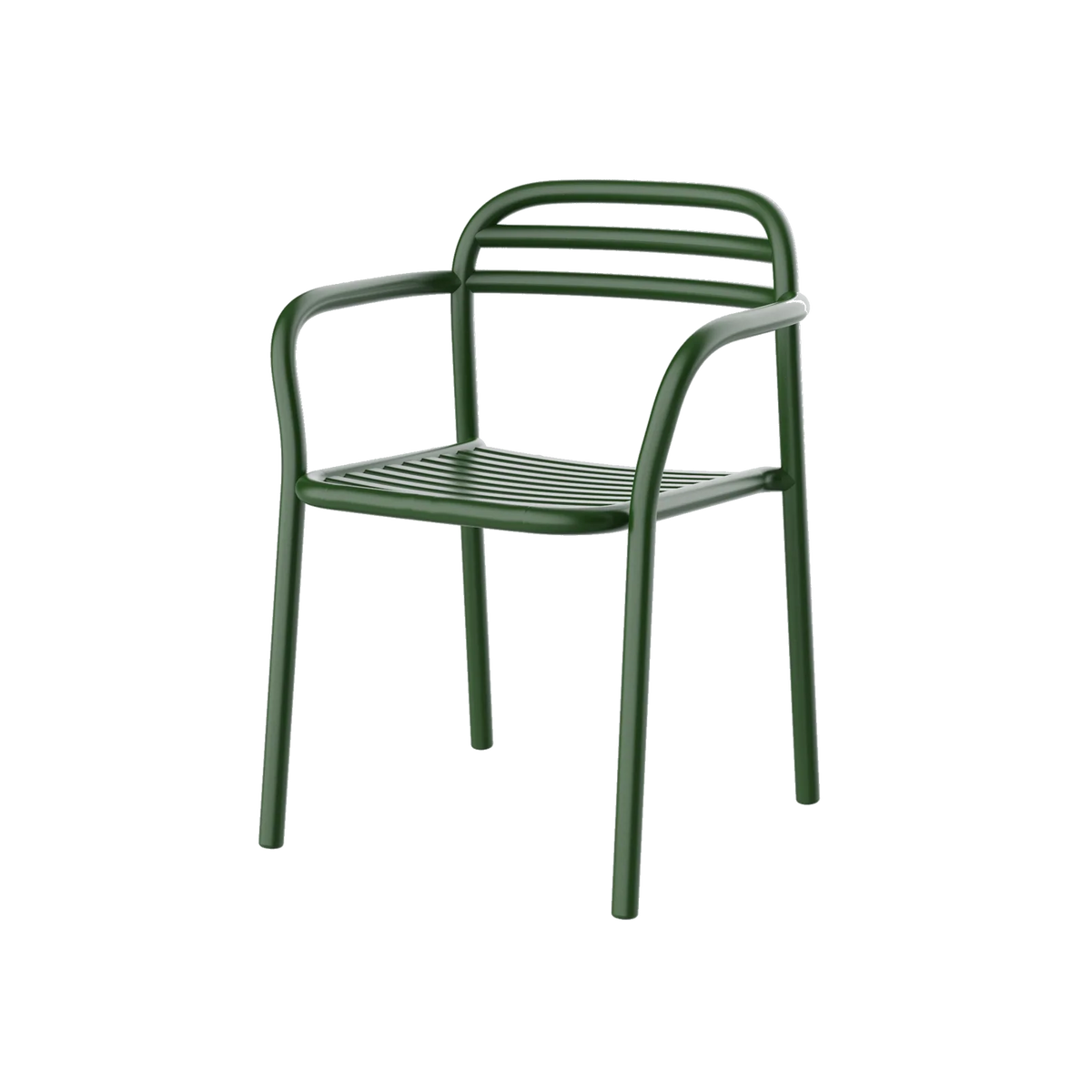 Cane-line Bliss Armchair in Dark Green, no cushion, aluminum