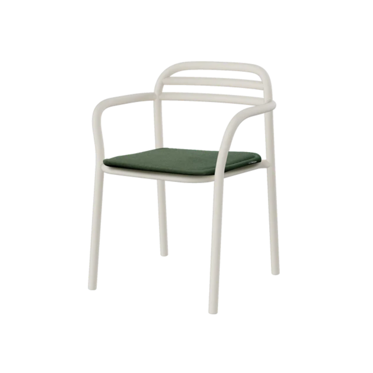 Cane-line Bliss Armchair in Sand with Light Green cushion, aluminum