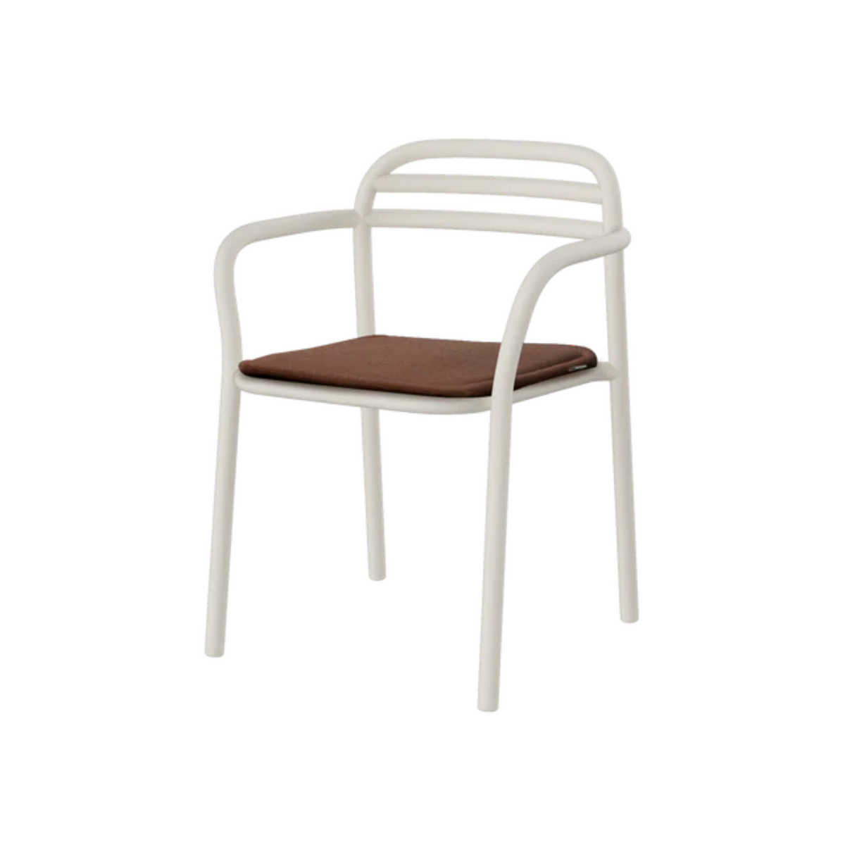 Cane-line Bliss Armchair in Sand with Desert Red cushion, aluminum