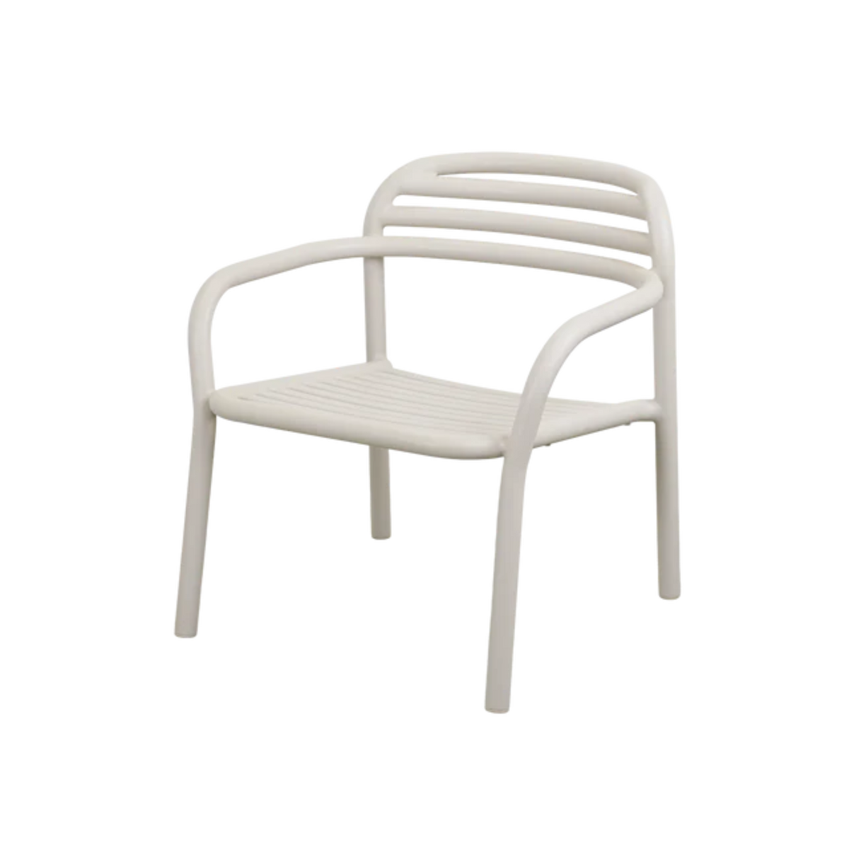Cane-line Bliss Lounge Chair, Stackable in Sand, no cushion, aluminum