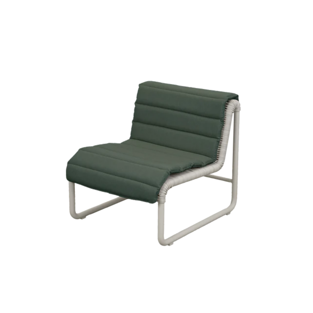 Cane-line Al Dente Lounge Chair in Sand with Light Green cushion