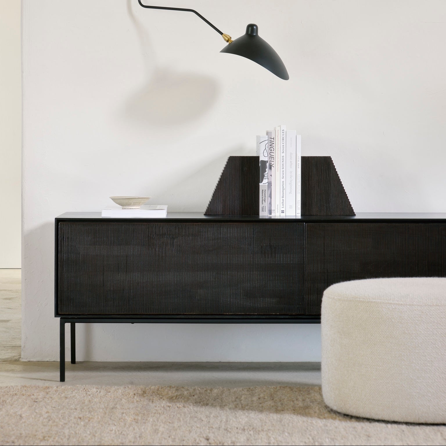 Ethnicraft Grooves TV Cupboard, FSC-certified solid wood furniture by Belgian brand