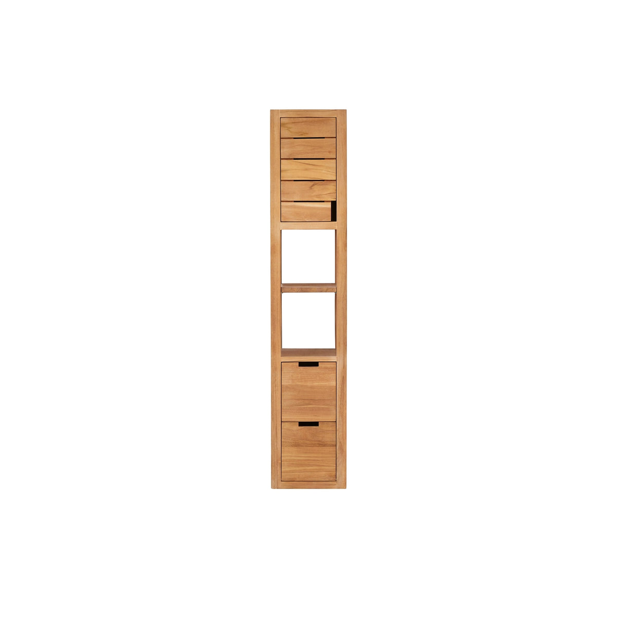 Serena teak bathroom cabinet, additional angled view