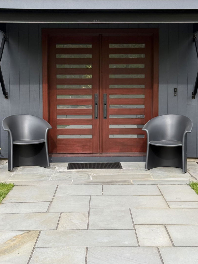 Heller Vignelli Rocker Chairs Outdoors outside of a customer's home in Easton CT